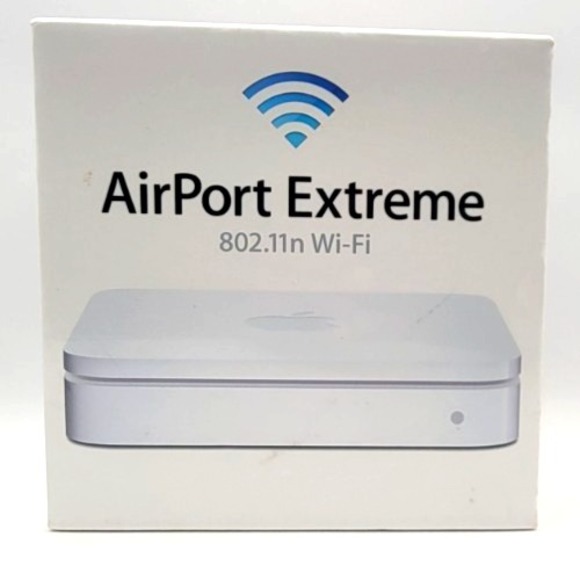 Apple AirPort Extreme Wi-Fi Base Station 802.11n Wireless Router Model A1408 NEW - Picture 1 of 5